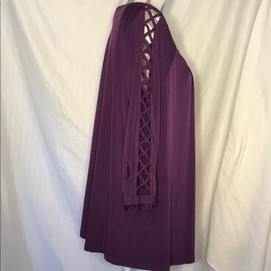 G Collection, purple elbow sleeve blouse